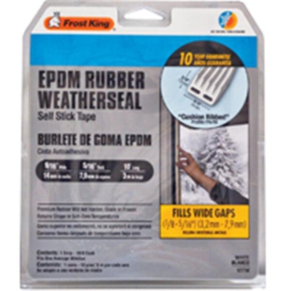 Thermwell Products V27WA 0.5 x 0.31 x 10 Ft. White Weatherstrp 7302797 - main
